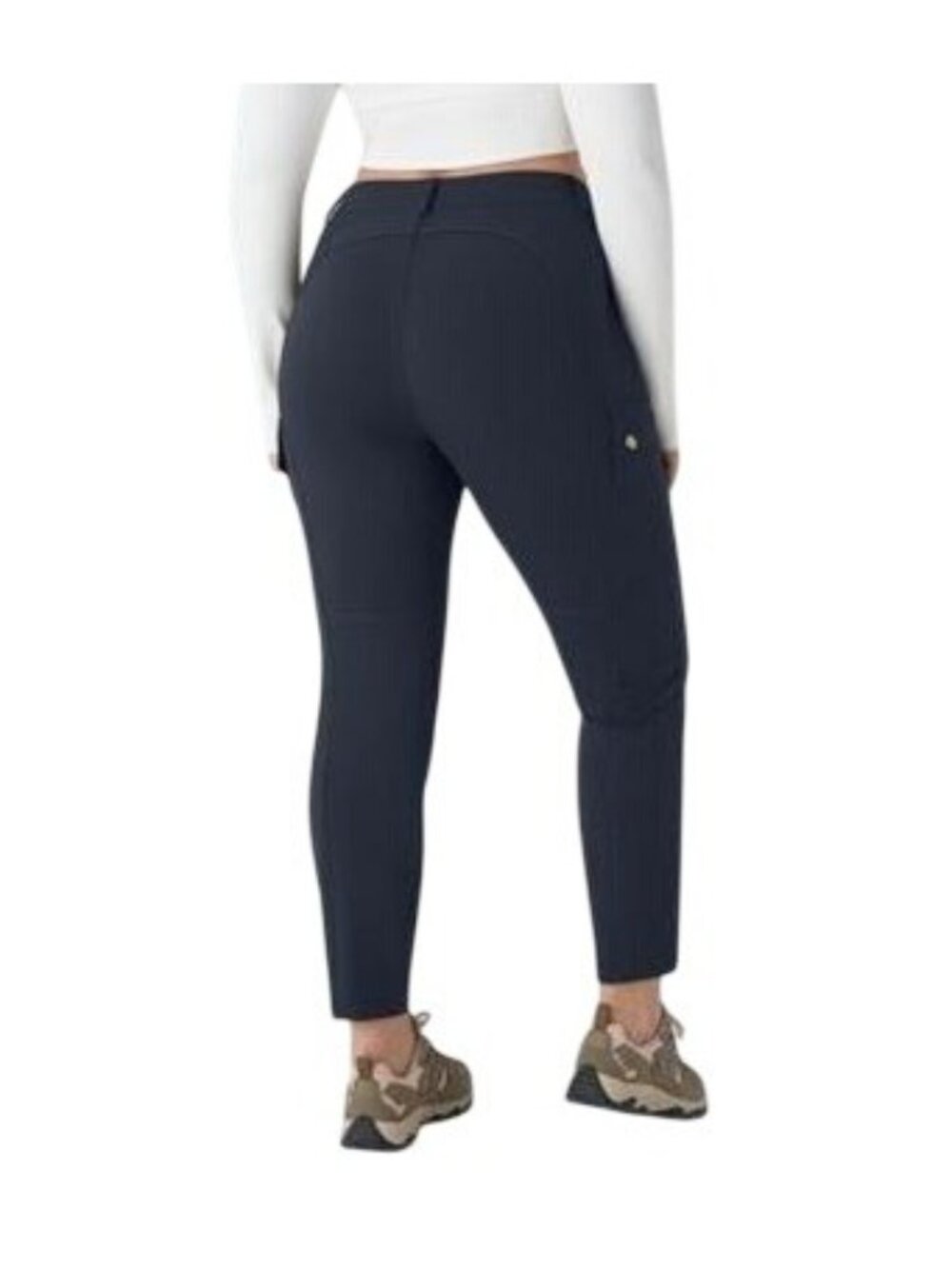 Navy DayStretch High Waisted Zipper Pockets Solid Slim Hiking Size M Cargo Pants - Picture 13 of 14